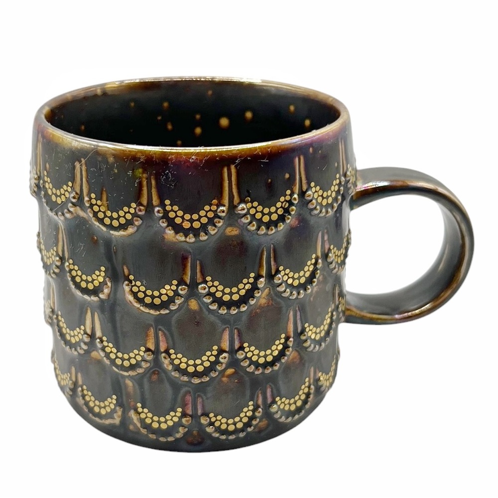 Starbucks Black/Gold Mermaid Scale Mug